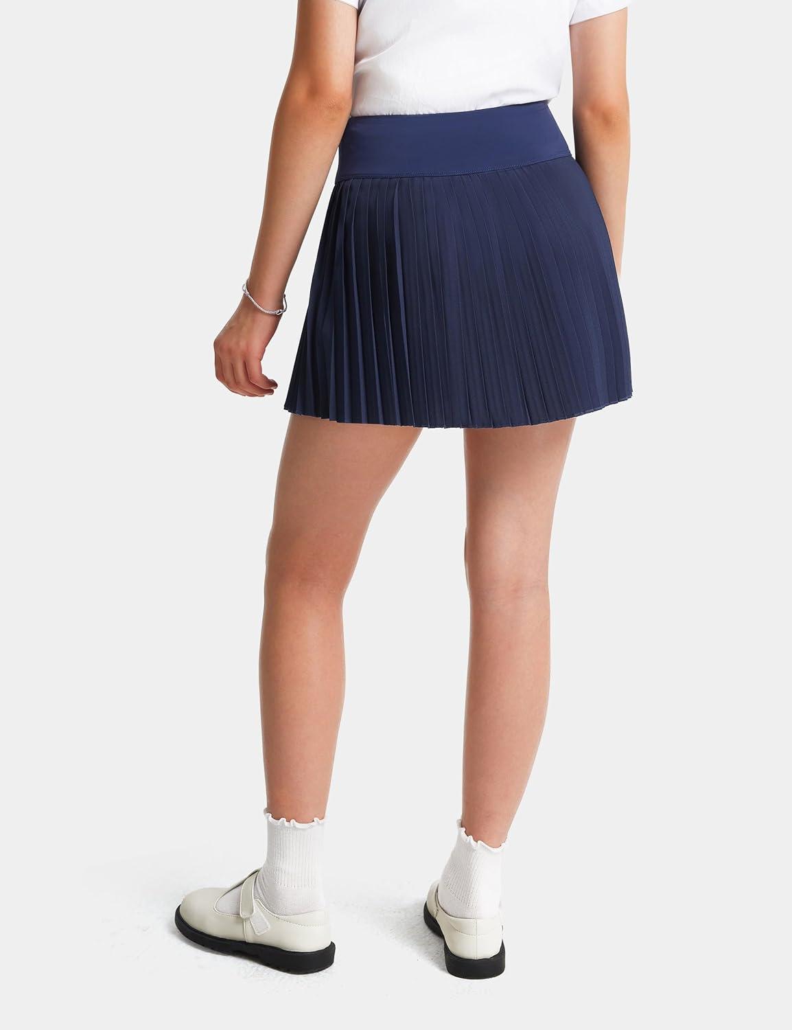image:imageFitsT4 Sports Girls Uniform Skirts Pleated Tennis Golf Skorts with Shorts amp Pockets Kids School Athletic SkortsNavy