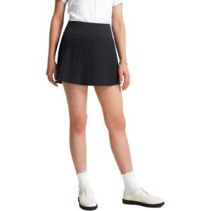 FitsT4 Sports Girls Uniform Skirts Pleated Tennis Golf Skorts with Shorts & Pockets Kids School Athletic Skorts(Black)