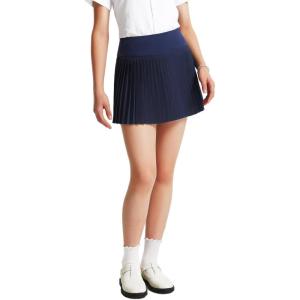 FitsT4 Sports Girls Uniform Skirts Pleated Tennis Golf Skorts with Shorts & Pockets Kids School Athletic Skorts(Navy)