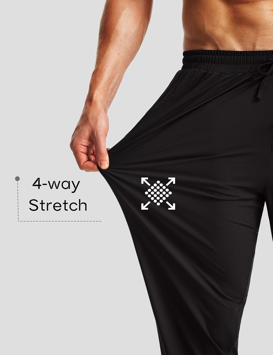 image:imageFitsT4 Sports Mens Beach Pants Swim Pants Loose Fit Quick Dry UPF 50 with Pockets Drawstring Waist for Yacht Daily WearBlack