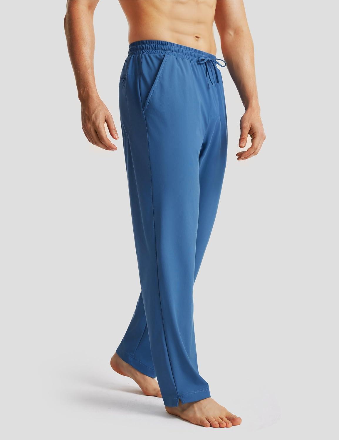 image:imageFitsT4 Sports Mens Beach Pants Swim Pants Loose Fit Quick Dry UPF 50 with Pockets Drawstring Waist for Yacht Daily WearBlue
