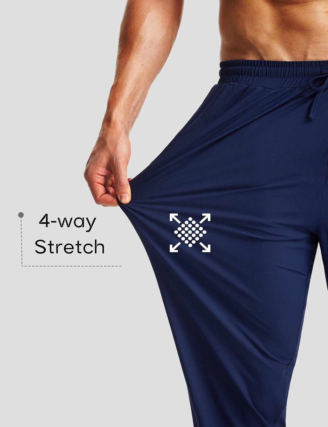image:imageFitsT4 Sports Mens Beach Pants Swim Pants Loose Fit Quick Dry UPF 50 with Pockets Drawstring Waist for Yacht Daily WearNavy