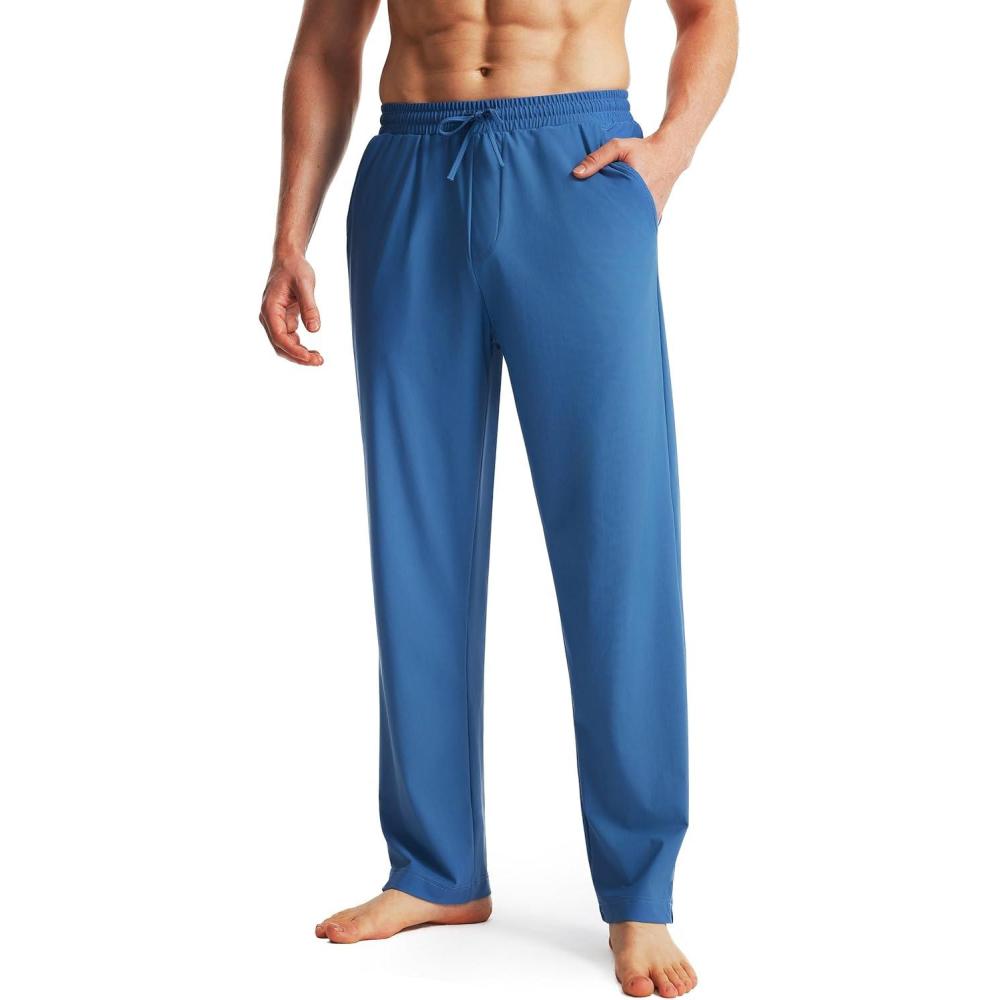 image:imageFitsT4 Sports Mens Beach Pants Swim Pants Loose Fit Quick Dry UPF 50 with Pockets Drawstring Waist for Yacht Daily WearBlue