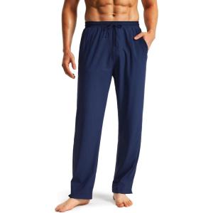 FitsT4 Sports Mens Beach Pants Swim Pants Loose Fit Quick Dry UPF 50+ with Pockets Drawstring Waist for Yacht Daily Wear(Navy)