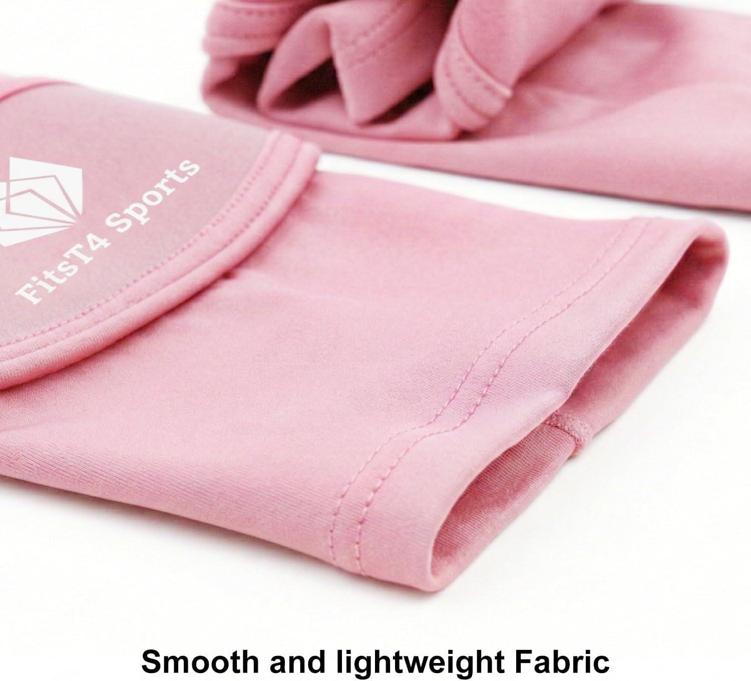 image:imageFitsT4 Sports Volleyball Arm Sleeves for Girls Passing Forearm Sleeves with Protection Pads and Thumbhole for YouthPink