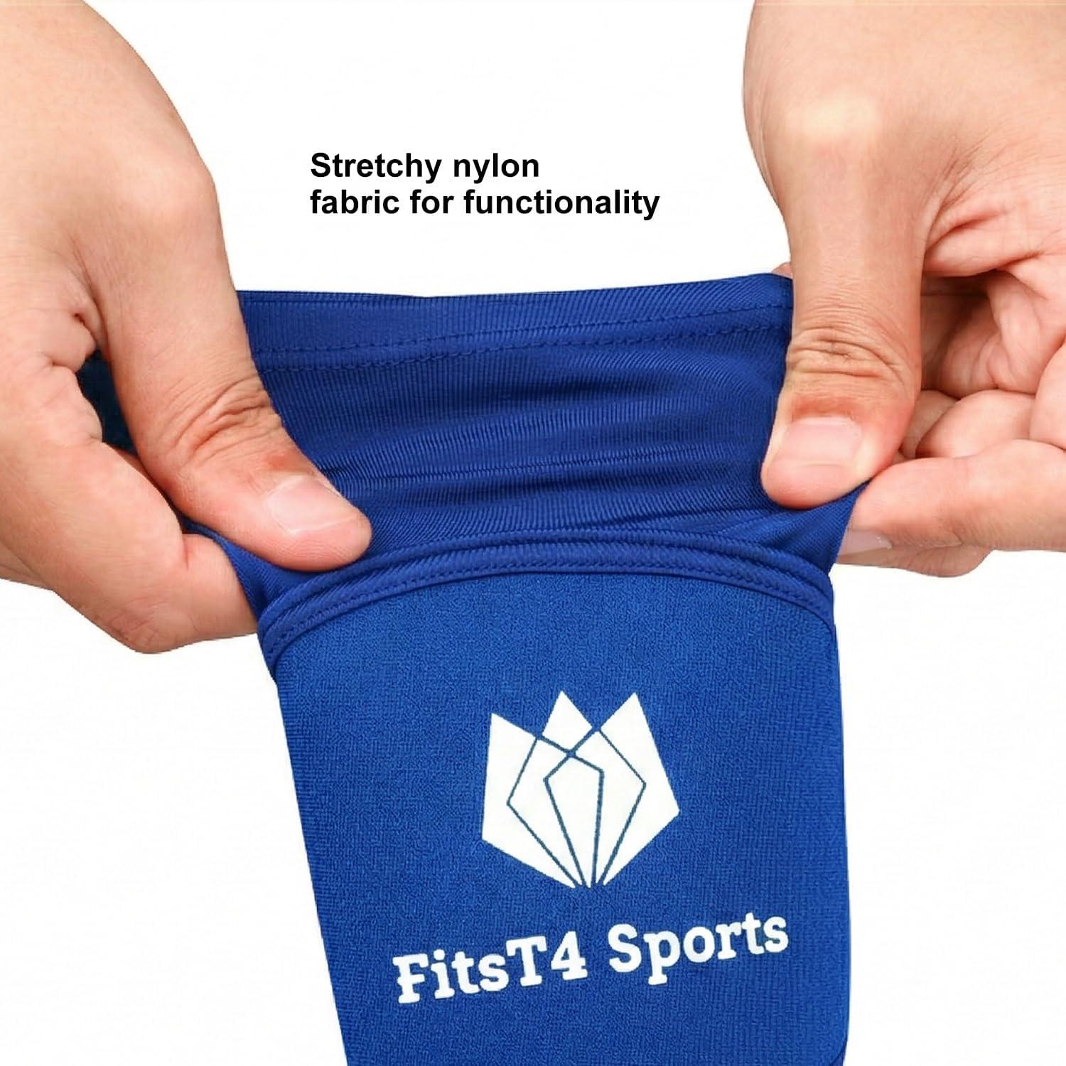 image:imageFitsT4 Sports Volleyball Arm Sleeves for Girls Passing Forearm Sleeves with Protection Pads and Thumbhole for YouthRoyal Blue