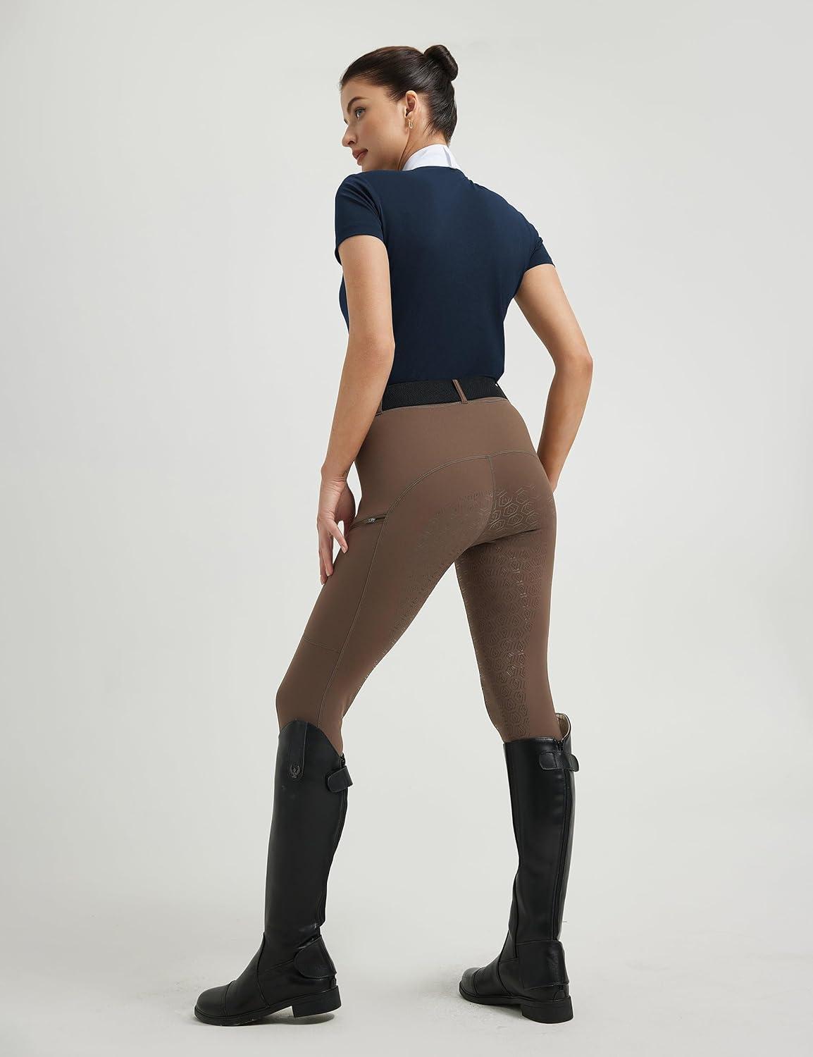 image:imageFitsT4 Sports Womens Short Sleeve Equestrian Show Shirts UPF50 Horse Riding Performance Shirt Rider TopNavy