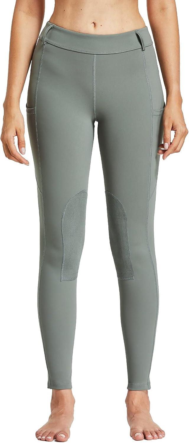 image:imageFitsT4 Womens Horse Riding Pants KneePatch Equestrian Breeches Schooling Tights Pockets Active Leggings
