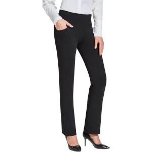 FitsT4 Sports Regular 31″ Women’s Winter Yoga Dress Pants Water Resistant Work Slacks Business Casual Straight Leg Trousers