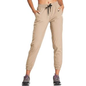 FitsT4 Women’s Lightweight Hiking Pants Quick Dry Drawstring Joggers Ankle Pants with Pockets