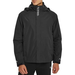 FitsT4 Men’s Cycling Rain Jacket Waterproof Biking Windbreaker Mesh Lined Bike Running Jackets with Hood