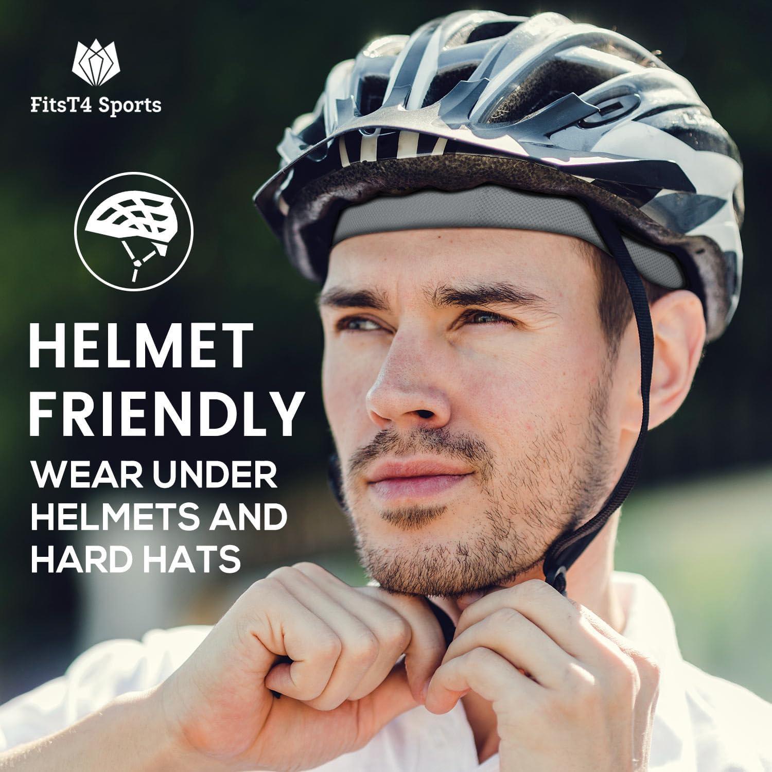 image:imageFitsT4 Sports Active Sweat Wicking Bike Helmet Liner Cycling Skull Cap