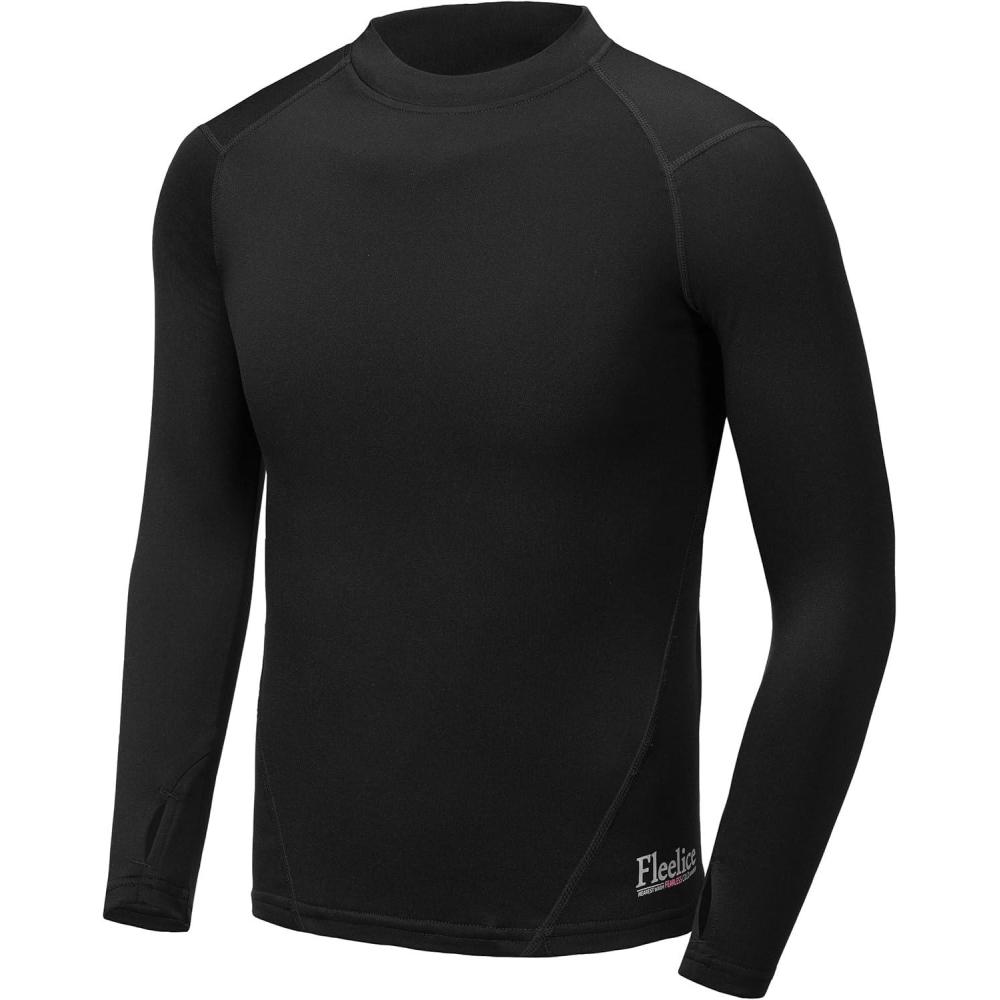 image:imageYouth Boys amp Girls Compression Thermal Shirt Kids Fleece Undershirt Long Sleeve Mock Neck Top Cold Baseball Soccer Gear